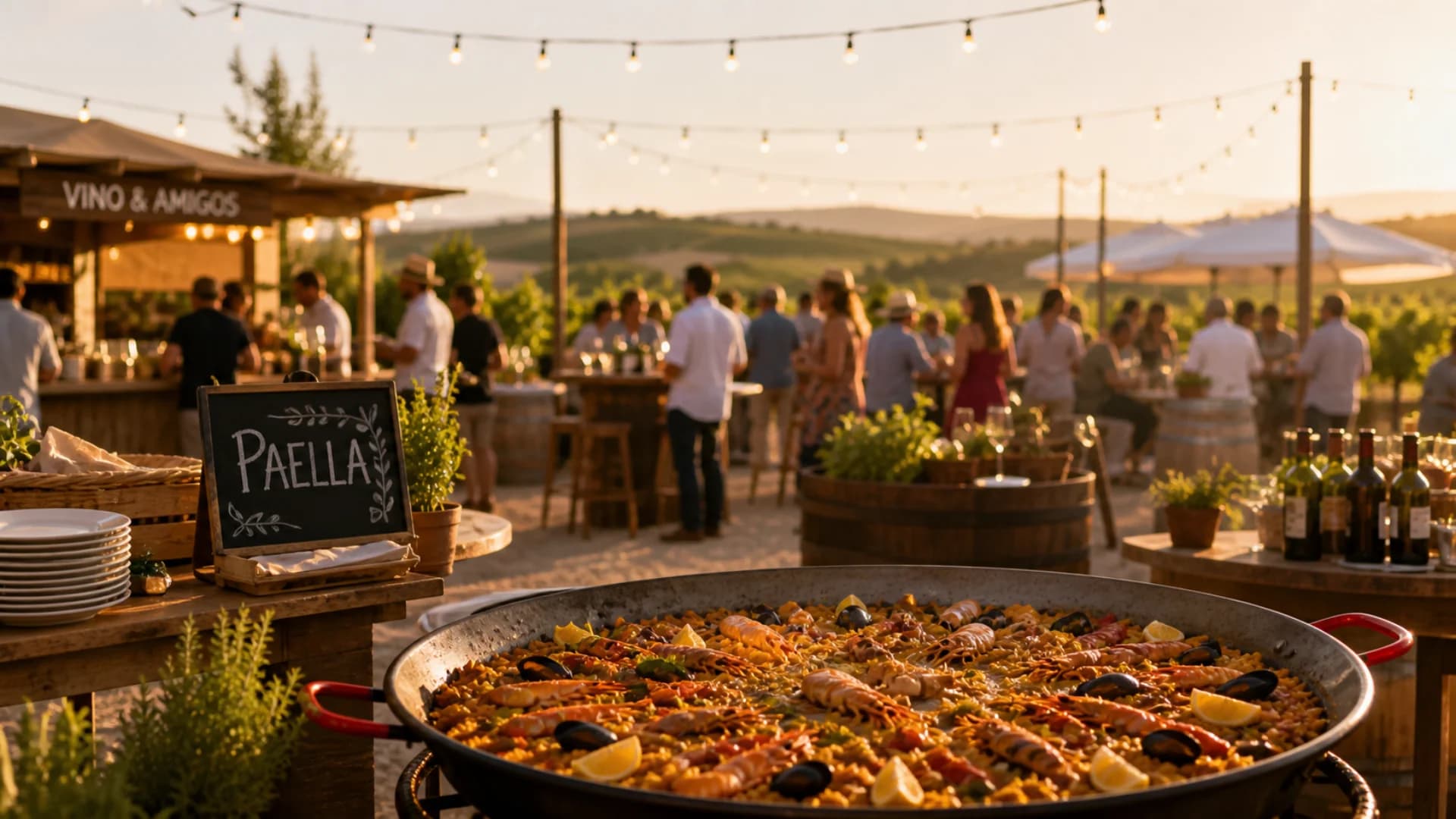 Outdoor Event mit Paella